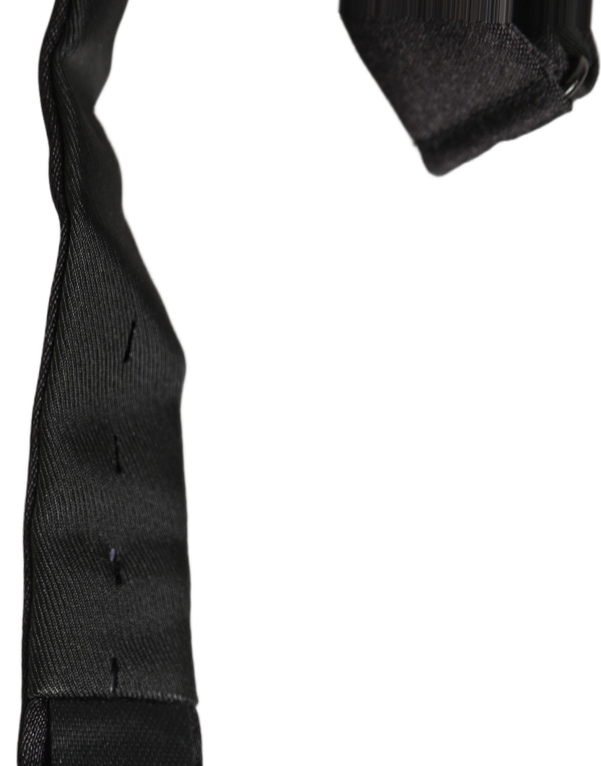 Men Black 100% Silk Adjustable Neck Papillon Bow Tie