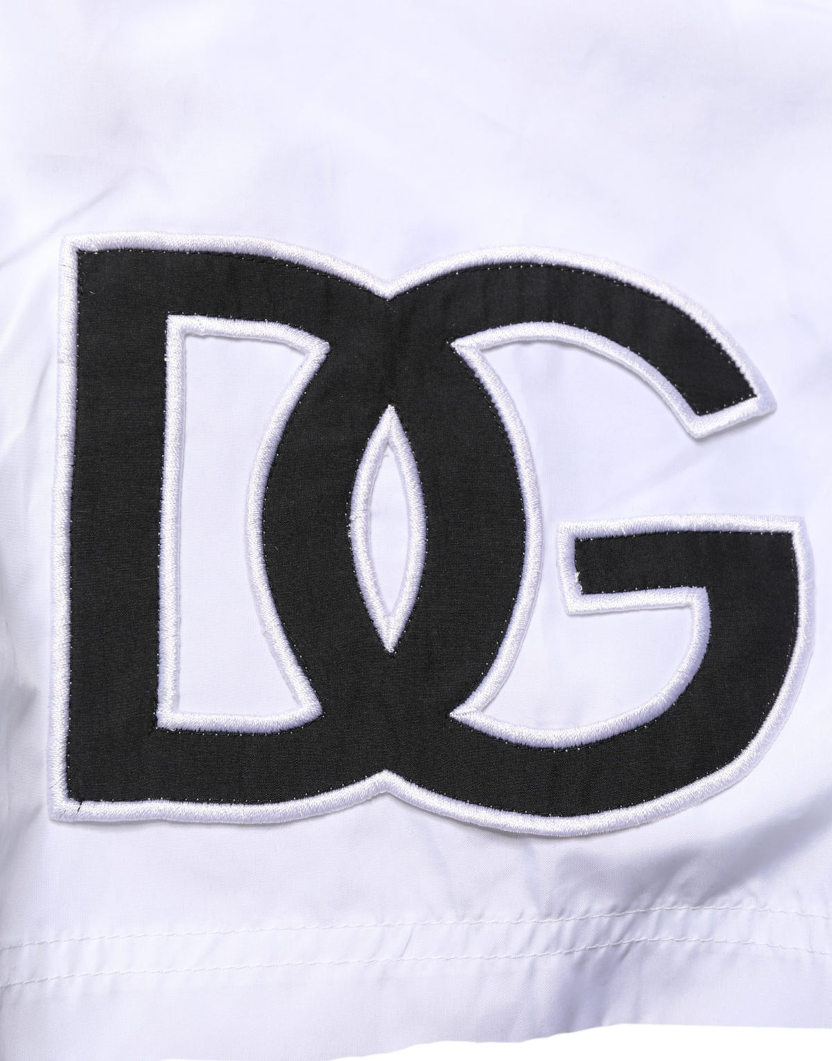 White DG Logo Men Drawstring Shorts Swimwear