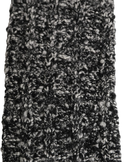 Sleeves Black Wool Blend Knitted Warmer Arm