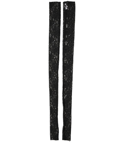 Sleeves Black Nylon Floral Lace Warmer Arm