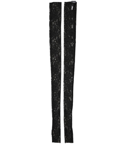 Sleeves Black Nylon Floral Lace Warmer Arm