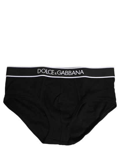 Black Logo Cotton Men Brando Brief Underwear