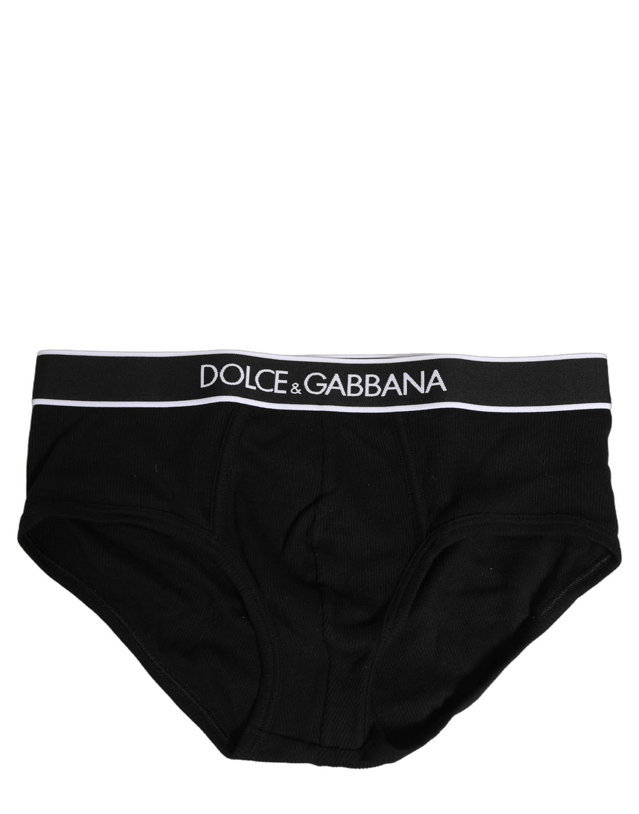 Black Logo Cotton Men Brando Brief Underwear