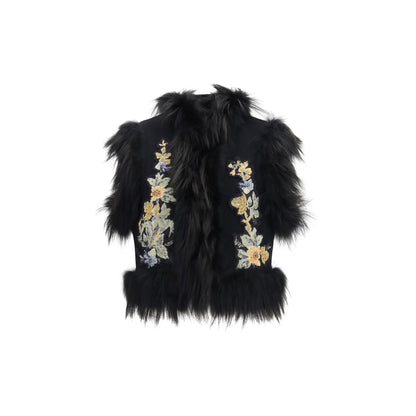Black Wool Oves Aries Sleeveless Jacket