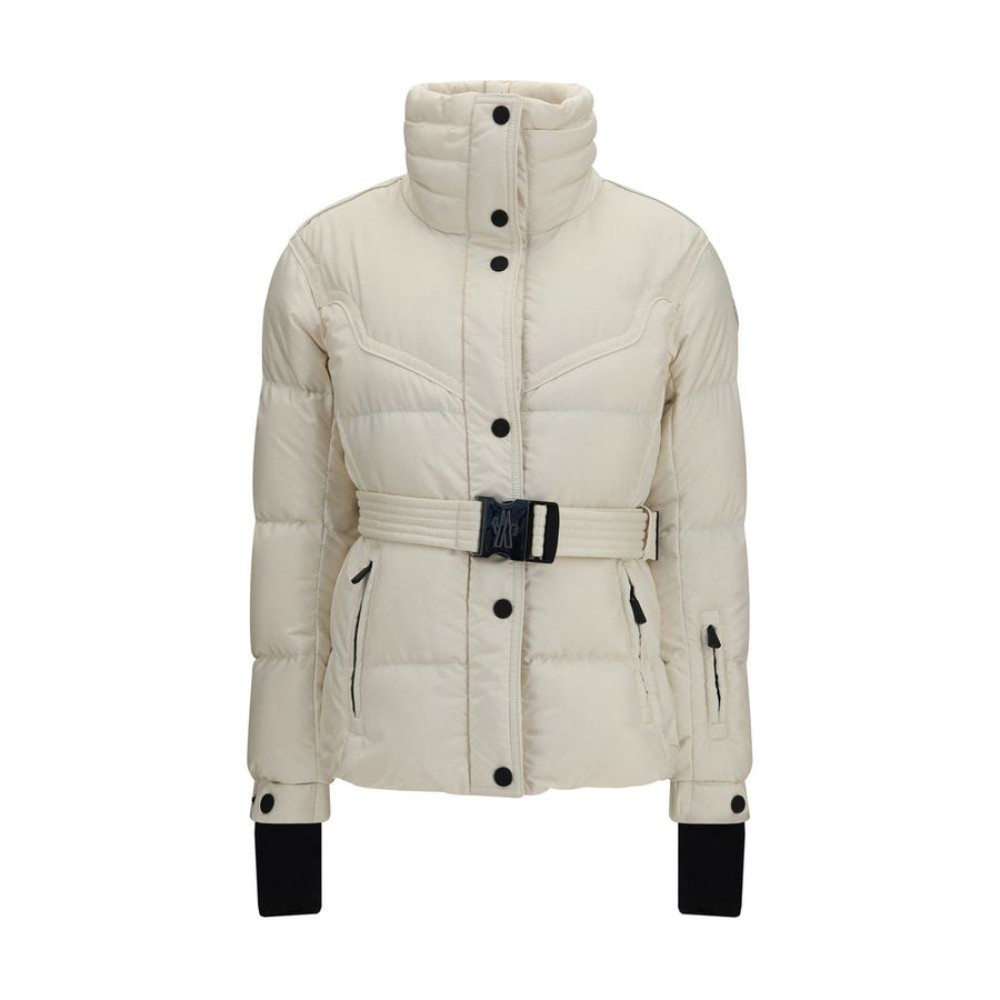 Beige Polyester Full-Length Jacket