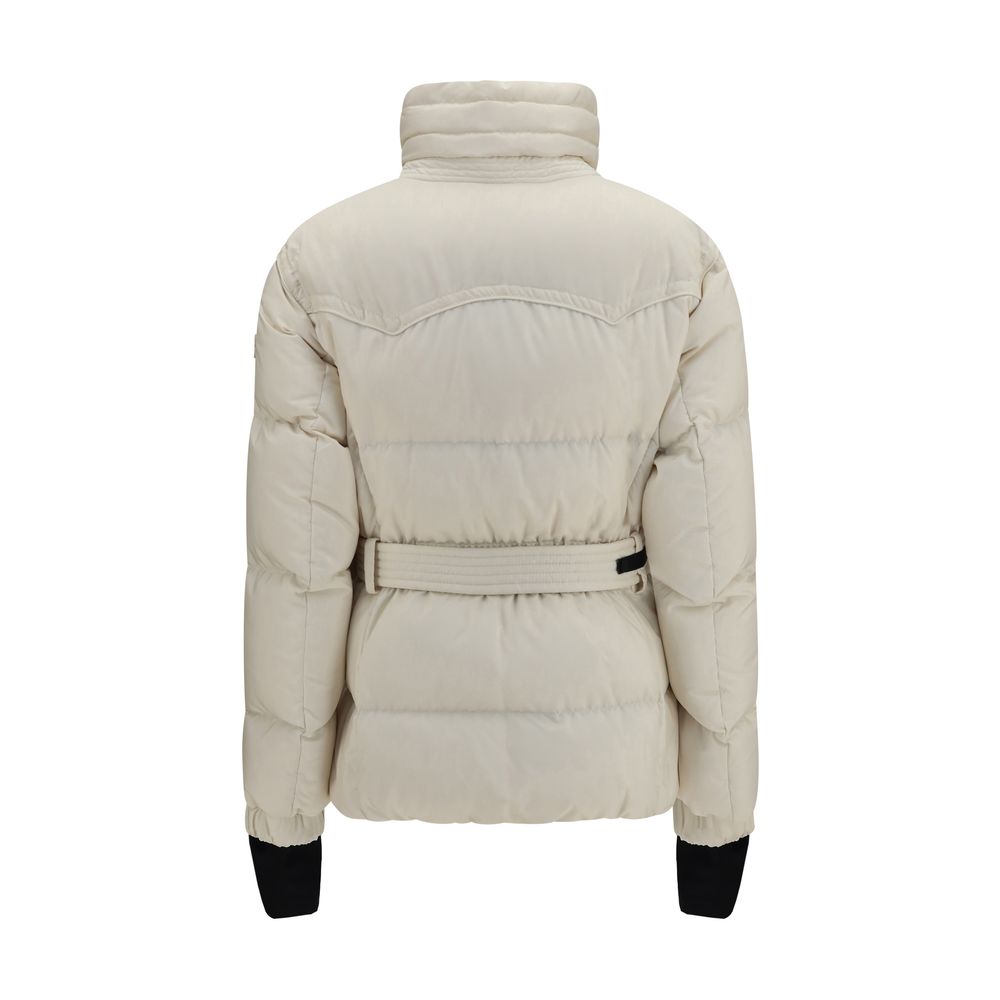 Beige Polyester Full-Length Jacket
