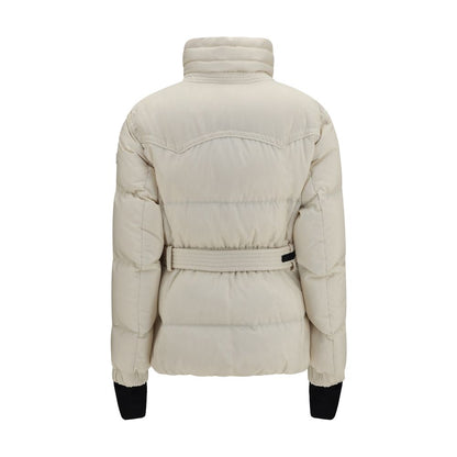 Beige Polyester Full-Length Jacket