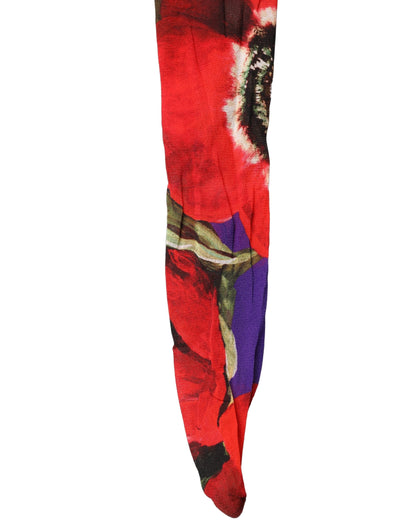Multicolor Floral Nylon Tights Stockings Socks