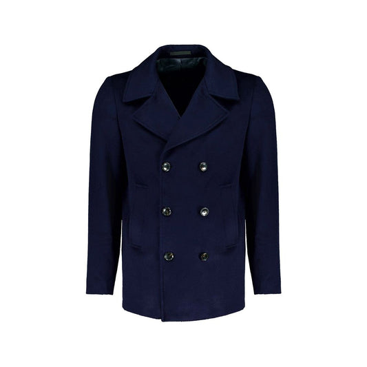 Blue Wool Full-Length Jacket