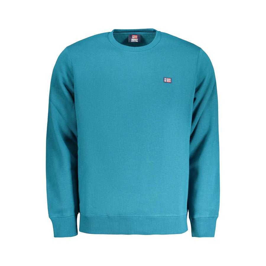 Blue Cotton Men's Sweatshirt
