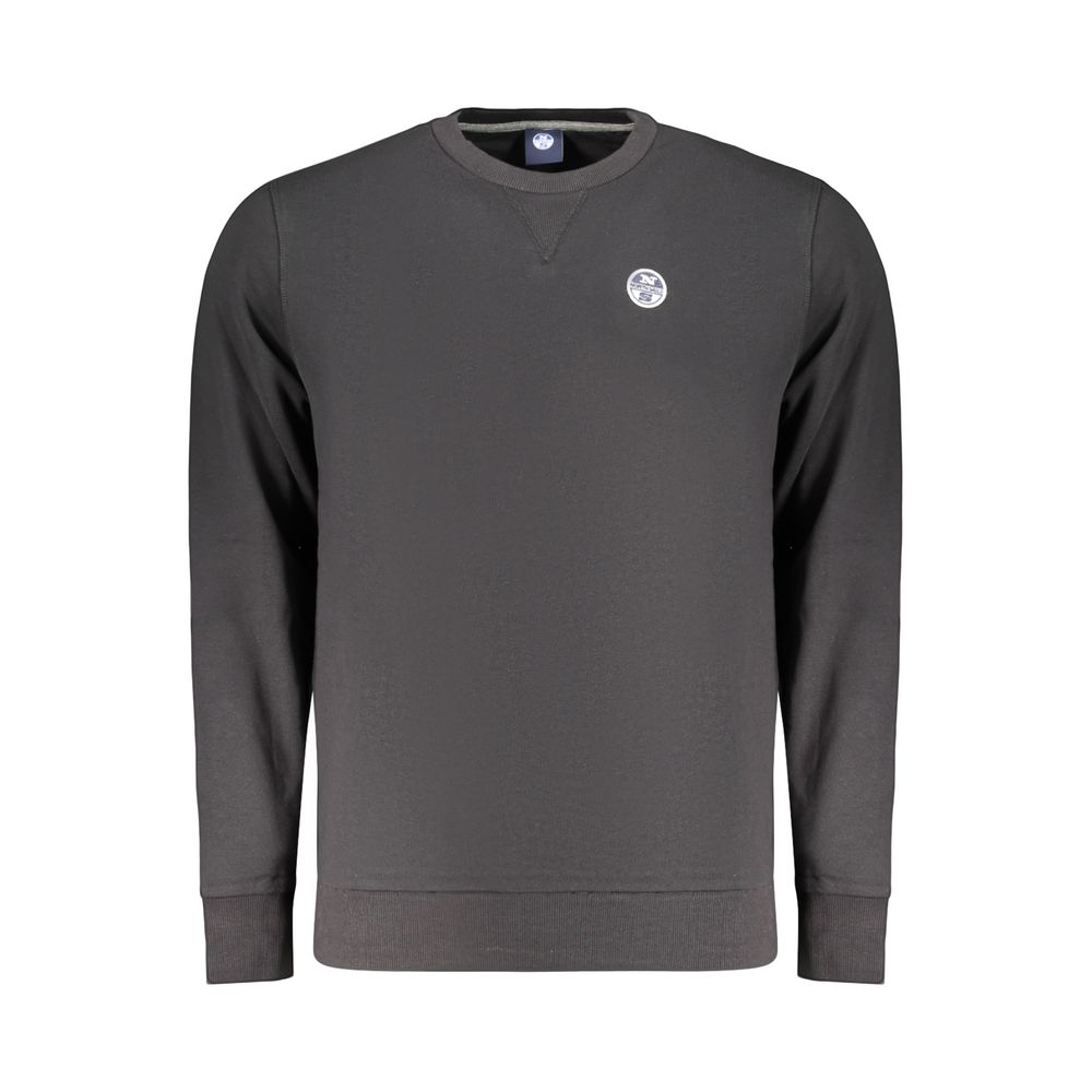 Black Cotton Mens Sweatshirt