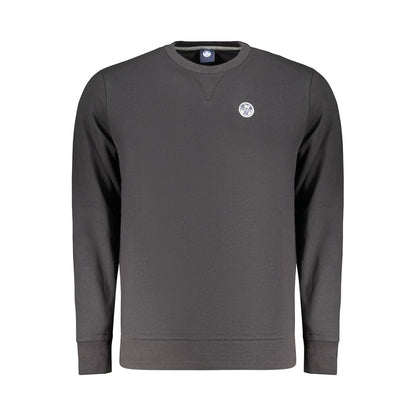 Black Cotton Mens Sweatshirt