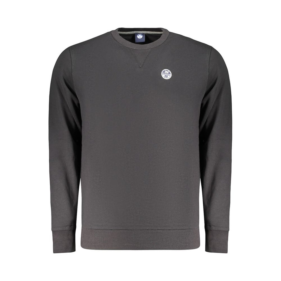 Black Cotton Mens Sweatshirt