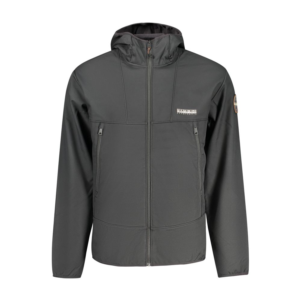 Black Polyester Men's Jacket