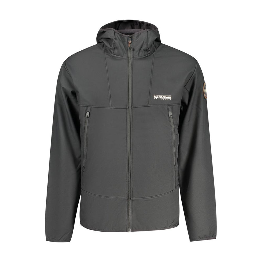Black Polyester Men's Jacket