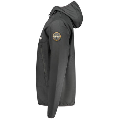 Black Polyester Men's Jacket