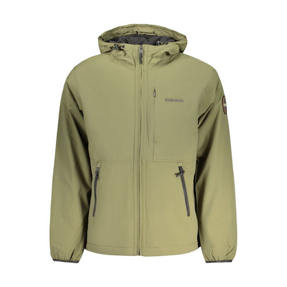 Green Polyamide Full-Length Jacket