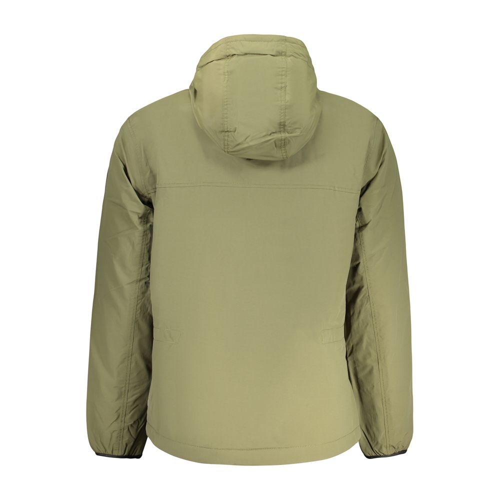 Green Polyamide Full-Length Jacket