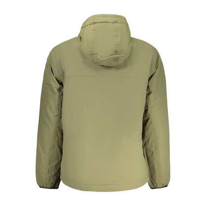 Green Polyamide Full-Length Jacket