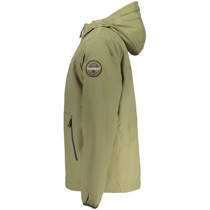 Green Polyamide Full-Length Jacket