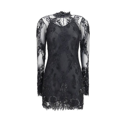 Black Polyamide Cocktail Dress