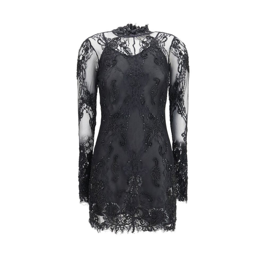 Black Polyamide Cocktail Dress