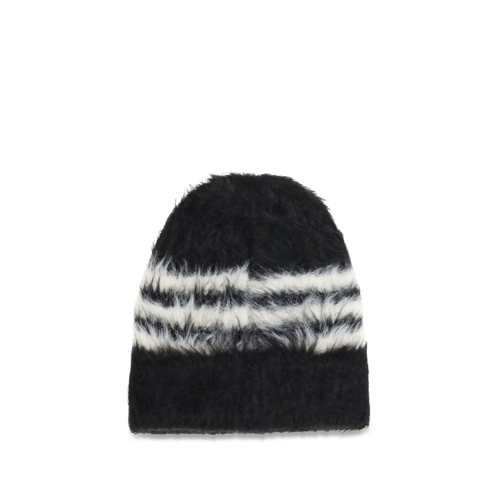 Black Recycled Polyamide Beanie