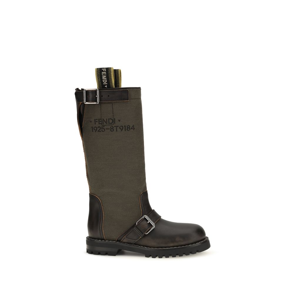 Bicolor Cotton Boots