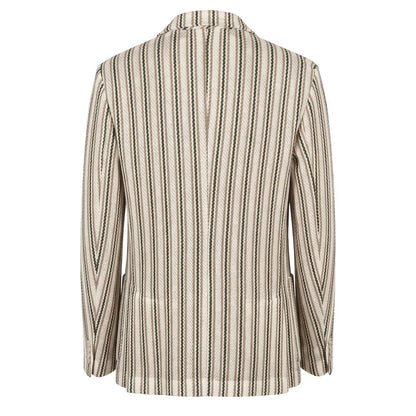Beige Cotton Men Jacket