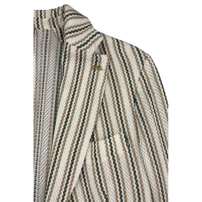 Beige Cotton Men Jacket