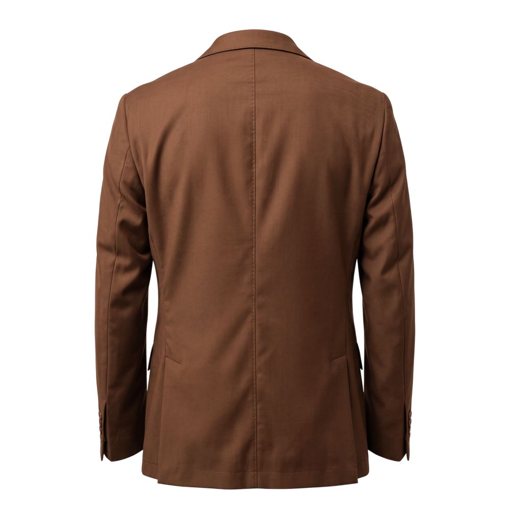 Brown Viscose Men's Jacket