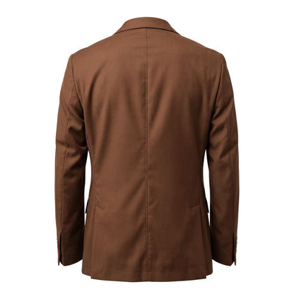 Brown Viscose Men's Jacket