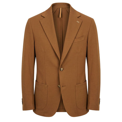 Brown Cotton Men Jacket