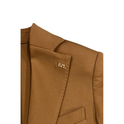 Brown Cotton Men Jacket