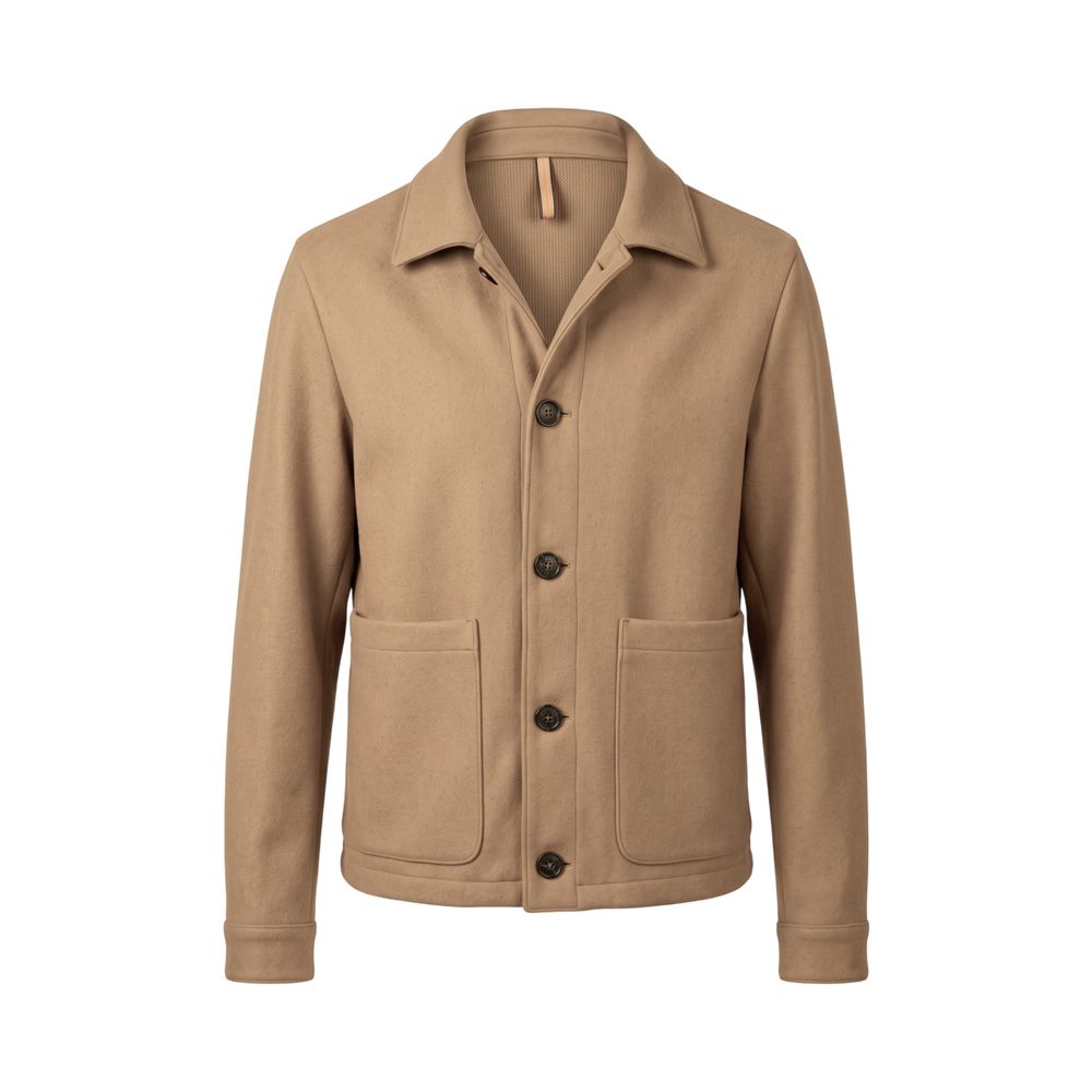 Beige Wool Men's Jacket