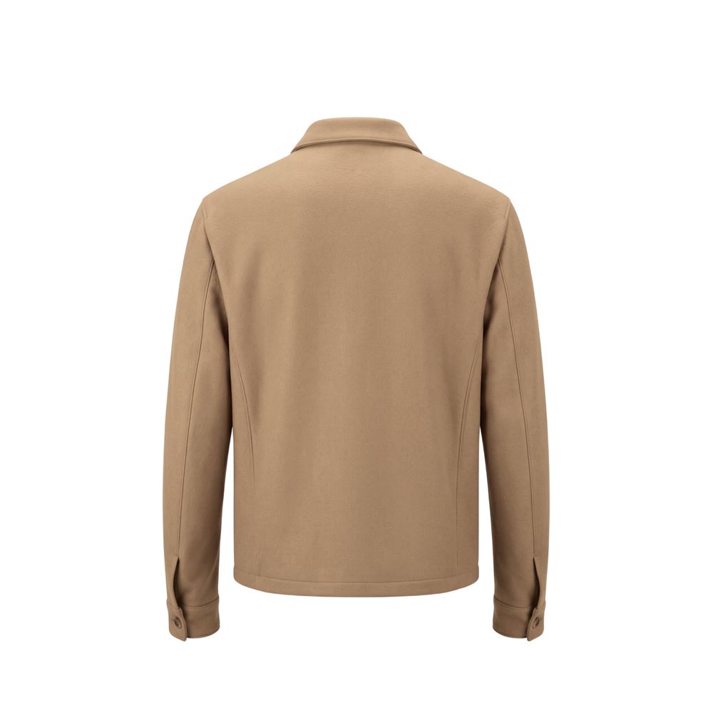 Beige Wool Men's Jacket