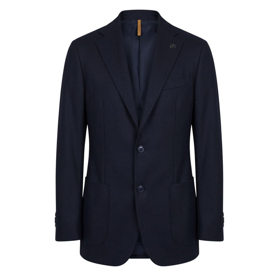 Blue Viscose Men Jacket