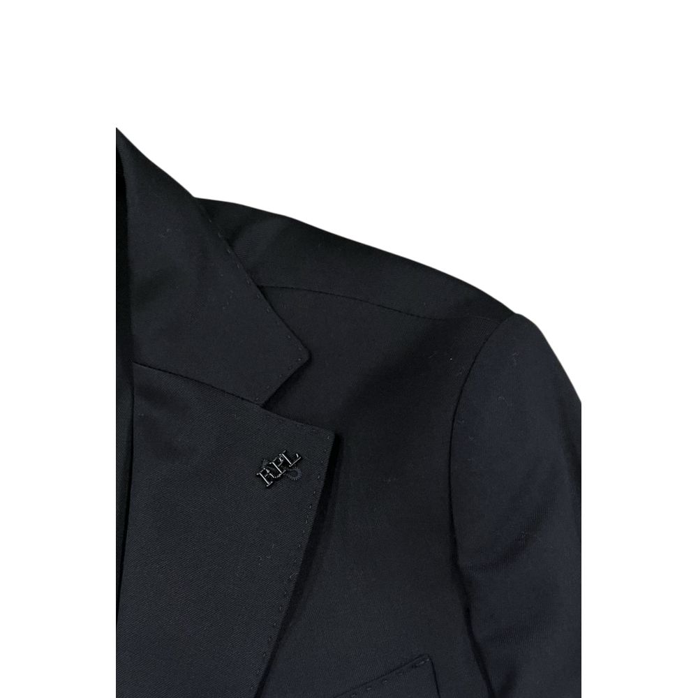Blue Viscose Men Jacket