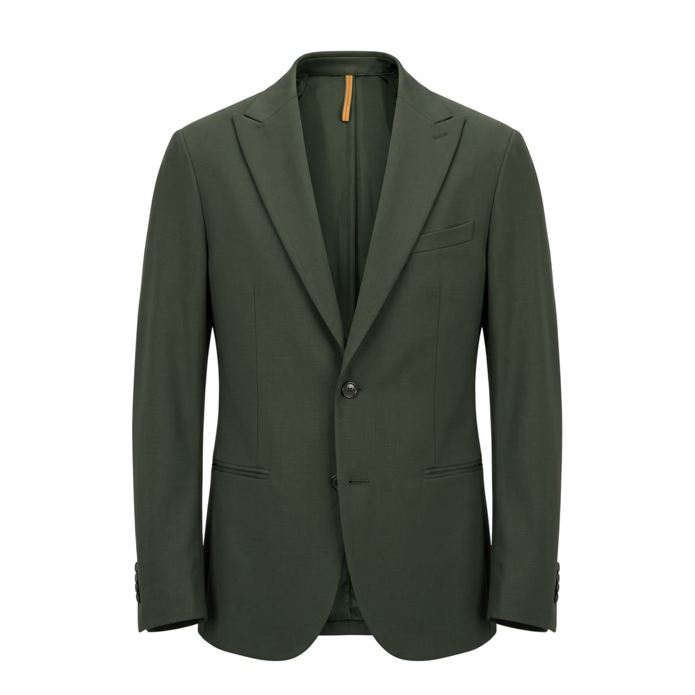 Green Viscose Men's Jacket