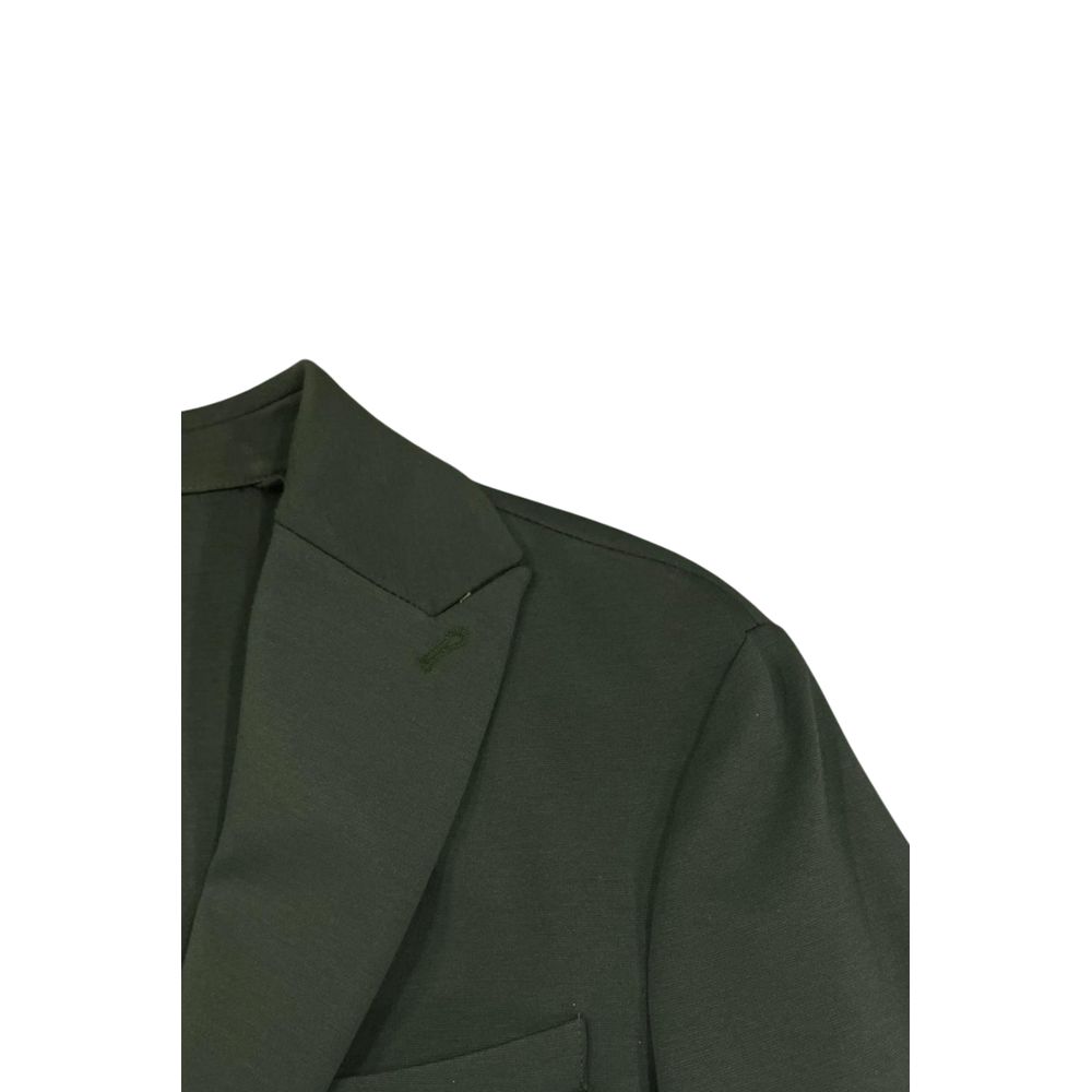 Green Viscose Men's Jacket