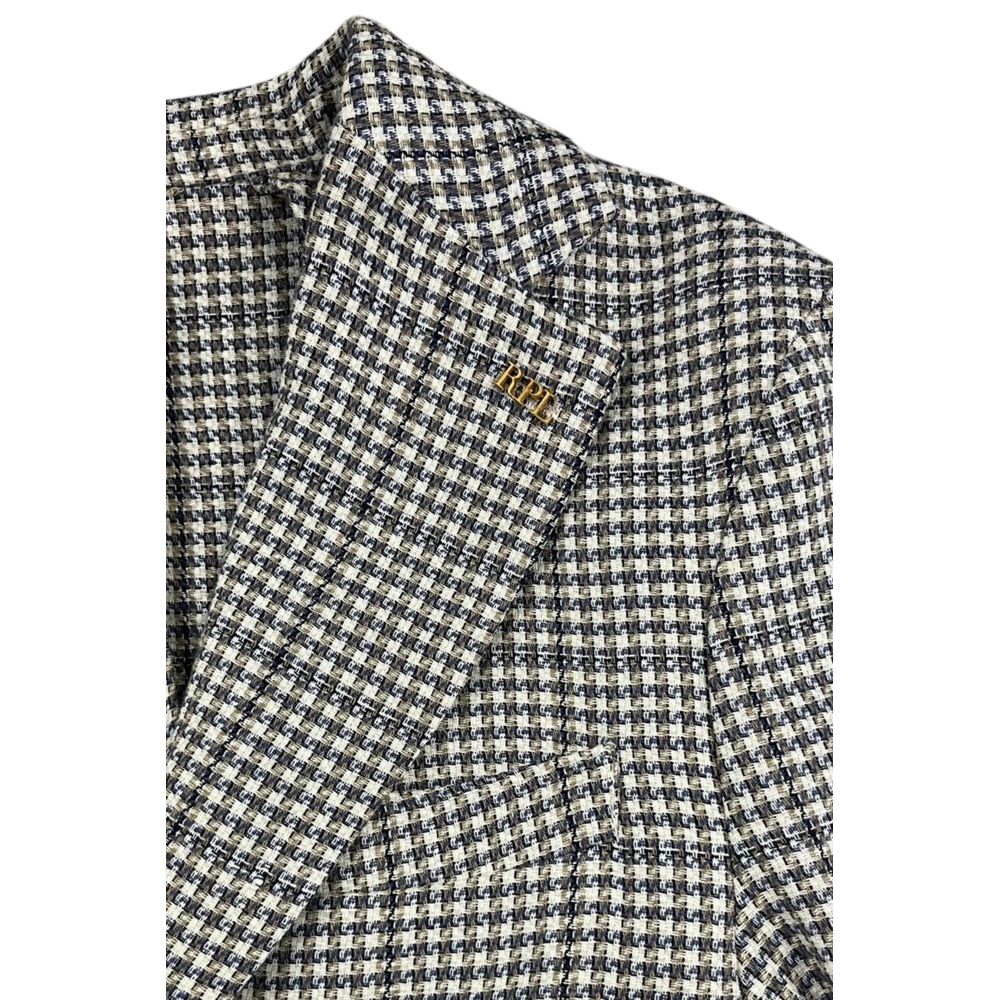 Blue Cotton Men Jacket