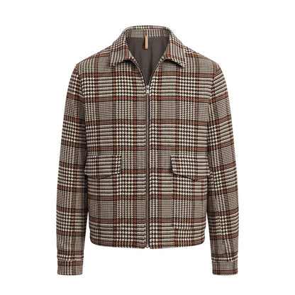 Black Viscose Men Jacket