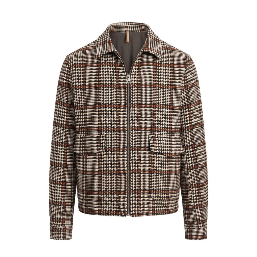 Black Viscose Men Jacket
