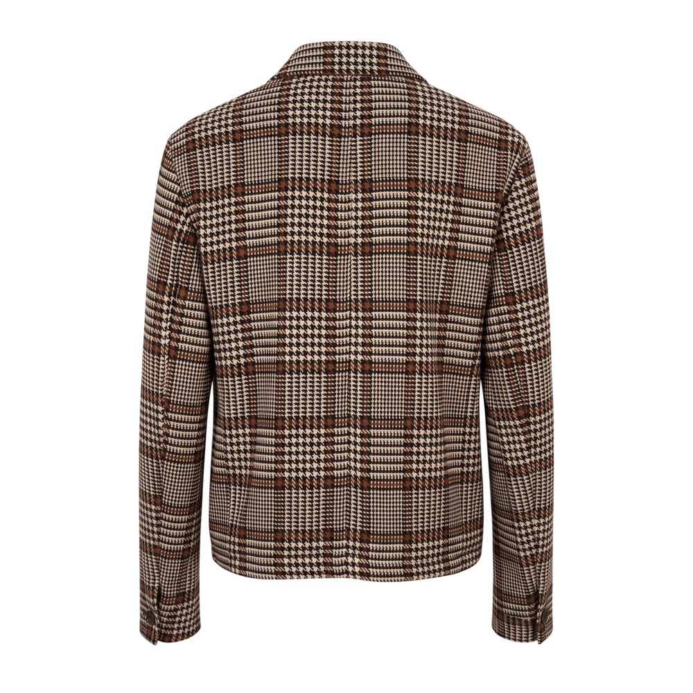 Black Viscose Men Jacket
