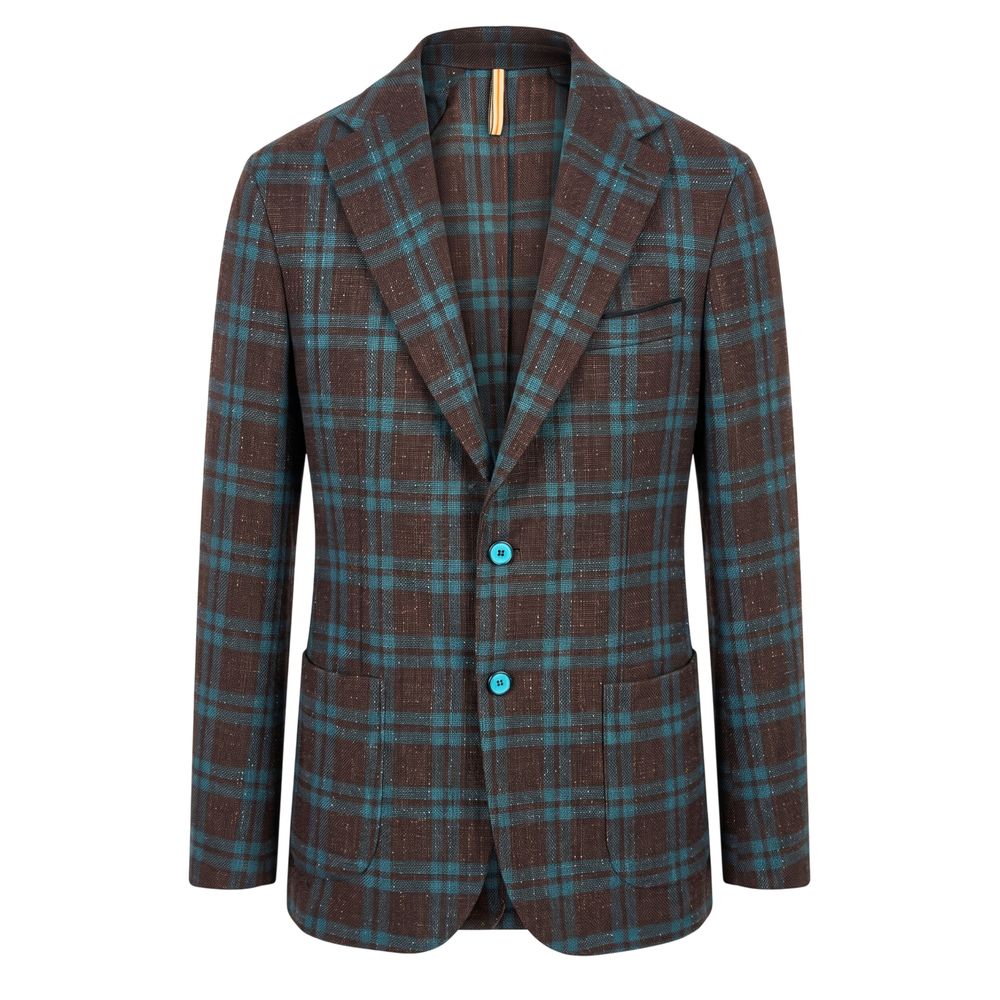 Brown Linen Men's Jacket