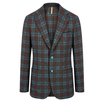 Brown Linen Men's Jacket
