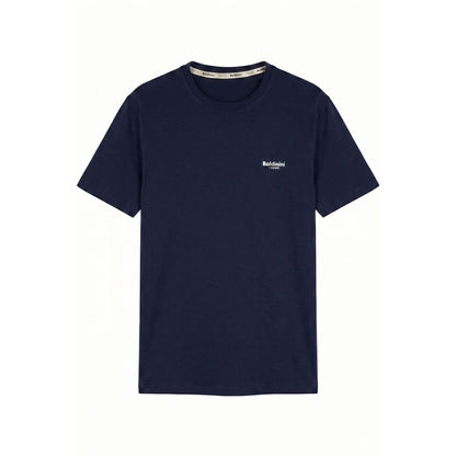 Blue Cotton Men T-shirt
