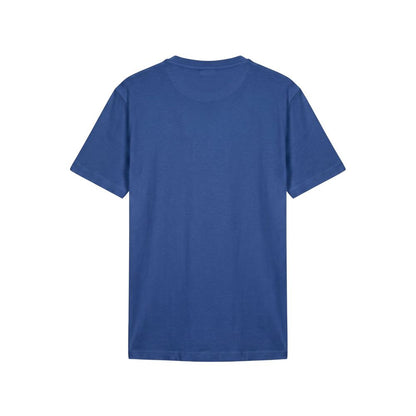 Blue Cotton Men T-Shirt