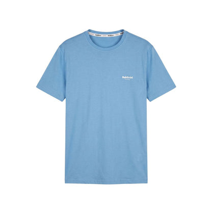 Light Blue Cotton Men T-Shirt
