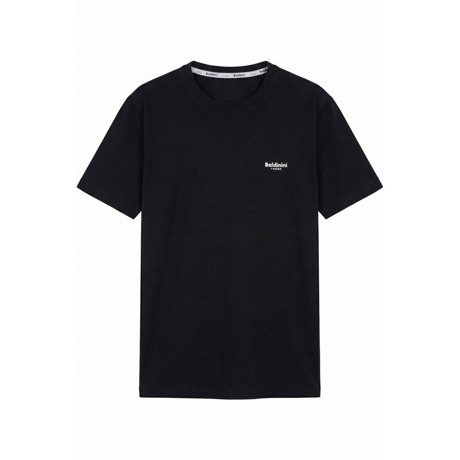 Black Cotton Men T-Shirt